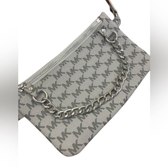 Michael Kors Women's Adjustable Belt Bag, 2pc Bundle,Grey (L),Lt. Brown (XL) - Picture 3 of 10